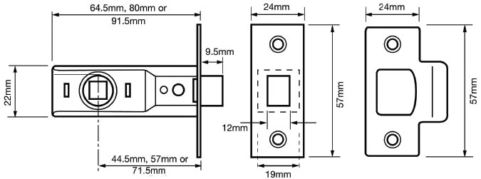 Union 2648 Tubular Latch